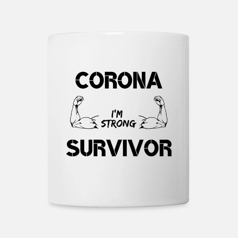 CORONA ÜBERLEBENDER - Tasse - Weiß