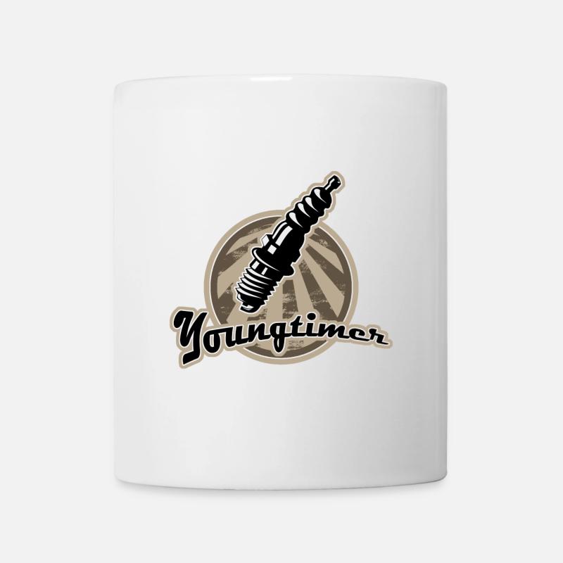 Youngtimer Zuendkerze Retro - Tasse - Weiß