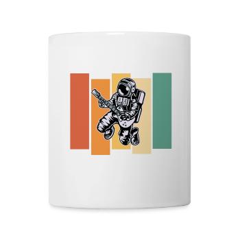 Guitarist astronaut rock and roll gift - Mug - white - Front