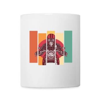 Motorcycle vintage skull - Mug - white - Front