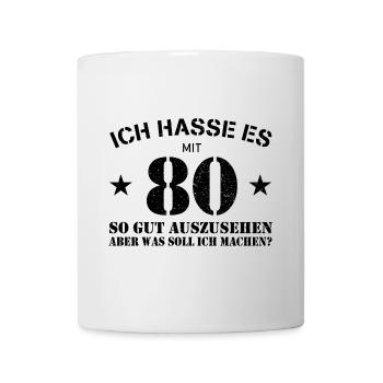 80. Geburtstag - Tasse - Weiß - Vorne