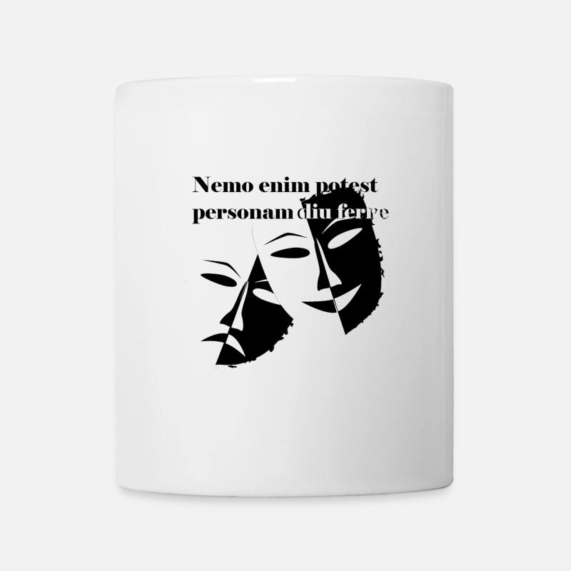 Latein Sprüche Masken Rom Geschenkidee witzig - Tasse - Weiß