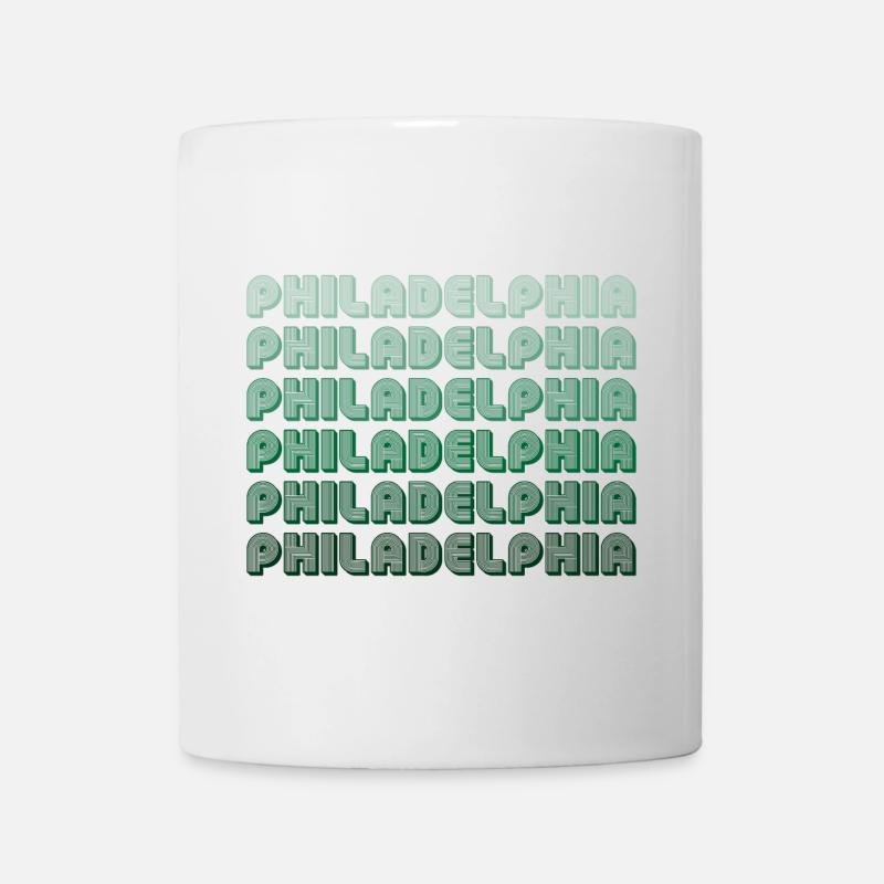 Philadelphia Typografie Muster - Tasse - Weiß
