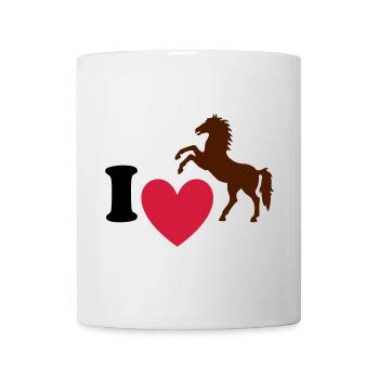 ★ Les couleurs de conception peuvent être modifiées ★ J'adore les chevaux - Mug blanc - blanc - Devant