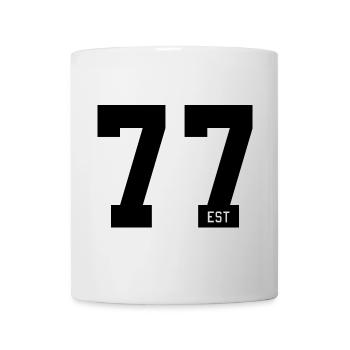 77 EST – Bold Typo & Foundation Style - Mug - white - Front