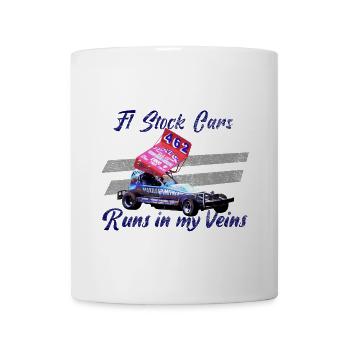 Formel-1-Stock-Cars laufen in meinen Adern - Tasse - Weiß - Vorne