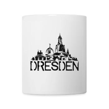 Dresden Stadt Frauenkirche Kunst Zeichnung Symbol - Tasse - Weiß - Vorne