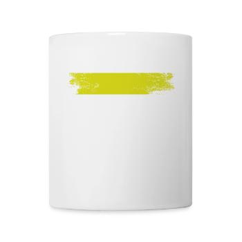 Paint blob splash paint painter gift stripes yellow - Mug - white - Front