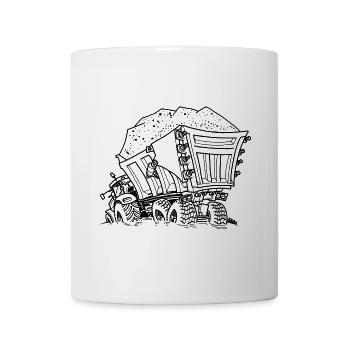 0956 Sattelzug SAND - Tasse - Weiß - Vorne