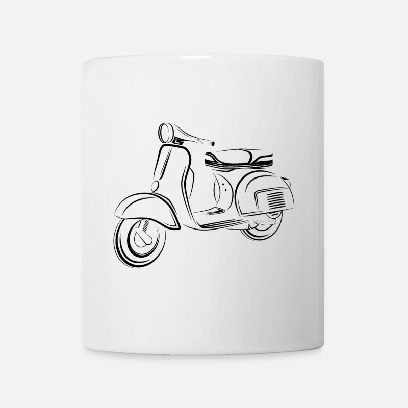 scooter moto scooter scooter moto scooter - Mug blanc - blanc