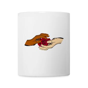 Mains - Mug blanc - blanc - Devant