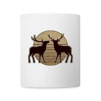 Hirsch - Tasse - Weiß - Vorne