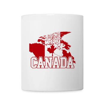 Globe Tee du drapeau de l’érable canadien - Mug blanc - blanc - Devant