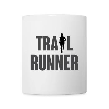 Coureur de trail - Mug blanc - blanc - Devant