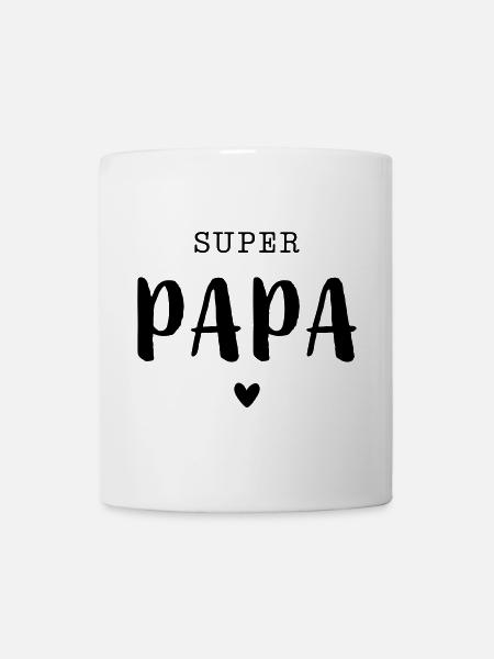 Super Papa mit Herz - Tasse - Weiß
