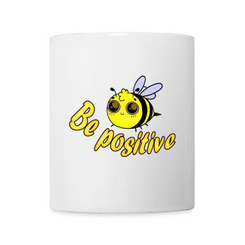 Biene positiv - Tasse - Weiß - Vorne