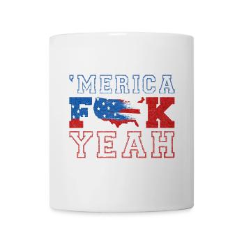America Fuck oui - Mug blanc - blanc - Devant