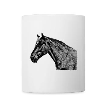Tête de cheval cheval club d'équitation Dresurpferd - Mug blanc - blanc - Devant