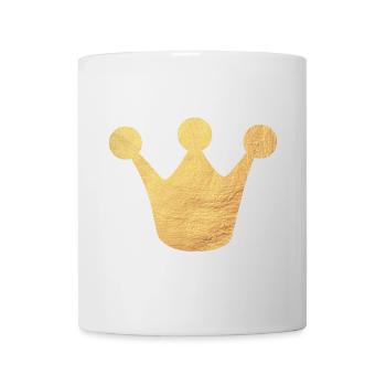 Couronne Reine d’or roi princesse conte de fées symbole - Mug blanc - blanc - Devant