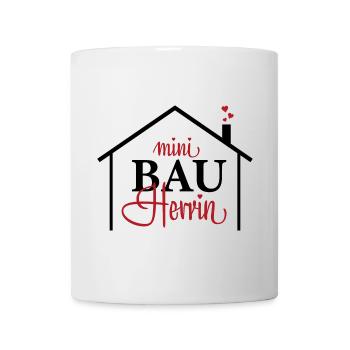 Kleine Bauherrin - Hausbaugeschenk - Tasse - Weiß - Vorne