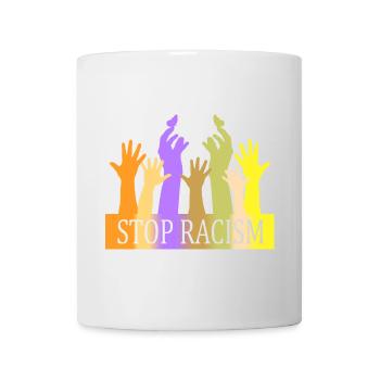 Stop au racisme - Mug blanc - blanc - Devant
