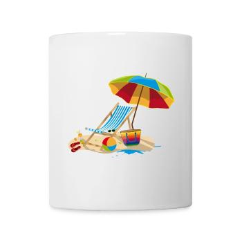 Lounger on the beach - Relaxing on holiday - Mug - white - Front
