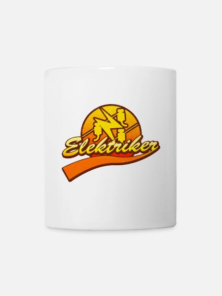 Elektriker Zunftzeichen Retro Vintage Style - Tasse - Weiß