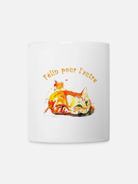 Chat roux, Félin pour l'autre - Mug blanc - blanc