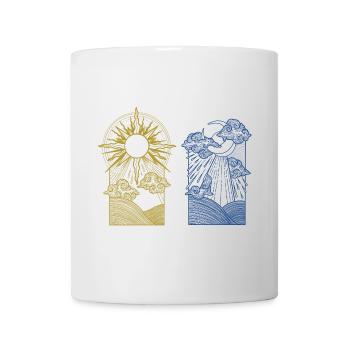 Soleil Lune Environnement Défenseur de la nature Nature - Mug blanc - blanc - Devant