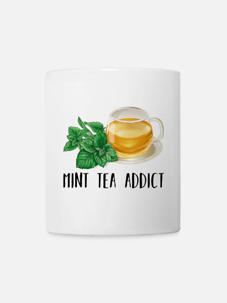 Mint Tea Addict Accro Thé à la menthe Cadeau thé - Mug blanc - blanc