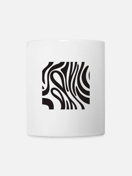 Zebra-Dekoration - Afrikanische Savanne-Effekt - Tasse - Weiß