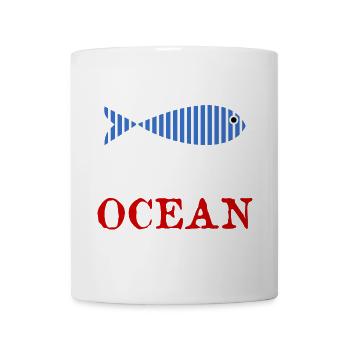 fish. sardine. fish. April fool. OCEAN - Mug - white - Front
