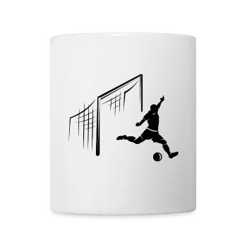 Soccer Kicker Goal Shot Symbol Icon Illustration - Mug - white - Front