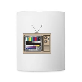 Retro TV Testbild Muster - Tasse - Weiß - Vorne