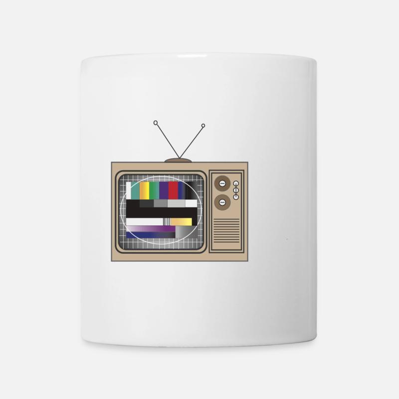 Retro TV Testbild Muster - Tasse - Weiß