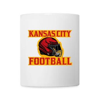 Kansas City Football Helmet Design - Mug - white - Front