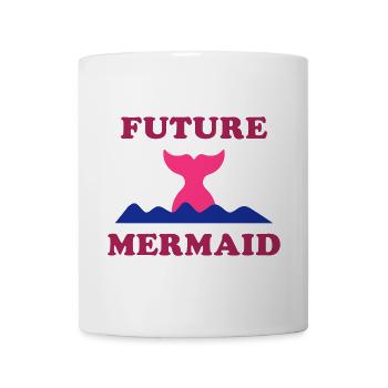 Future sirène (nageoire de sirène, eau) - Mug blanc - blanc - Devant