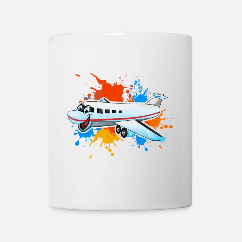 Avion - Mug blanc - blanc