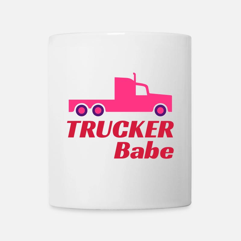Trucker babe (tractor) - Mug - white