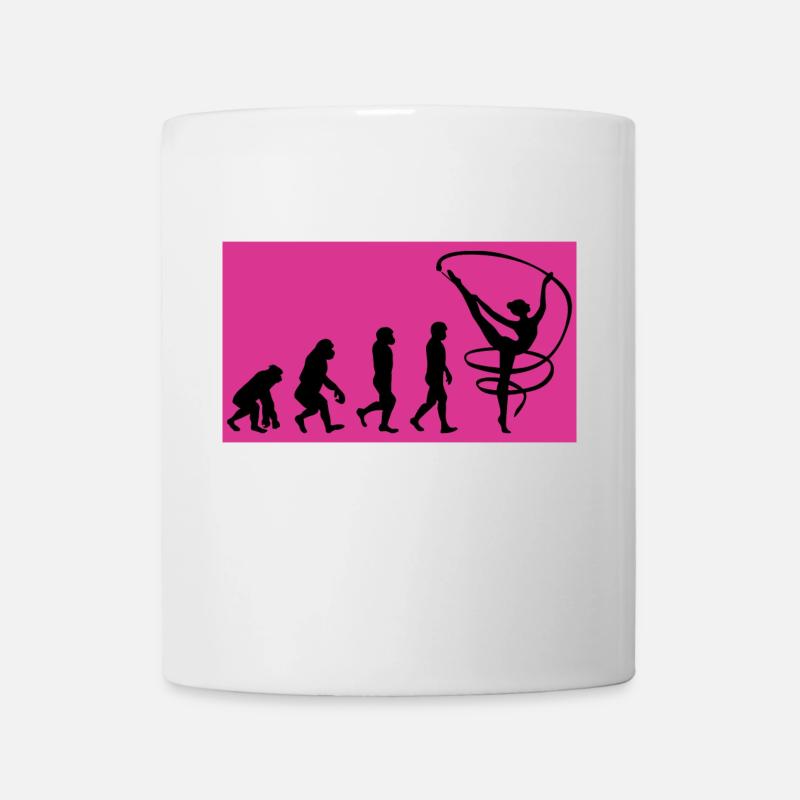 Gymnastique rythmique Ruban Gymnaste Evolution Drôle - Mug blanc - blanc