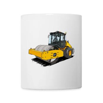 Walze im Straßenbau - Tasse - Weiß - Vorne