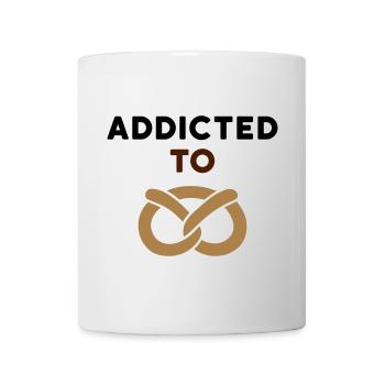 Addicted to pretzel (Brezel) - Tasse - Weiß - Vorne