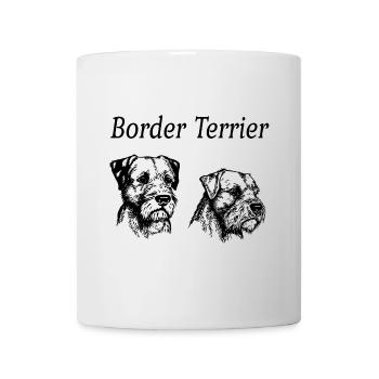 Border Terrier Double Portrait - Mug - white - Front