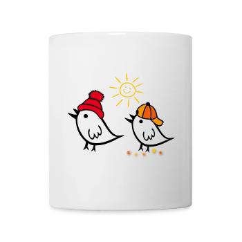 Spring, Sun, Sparrow - Mug - white - Front
