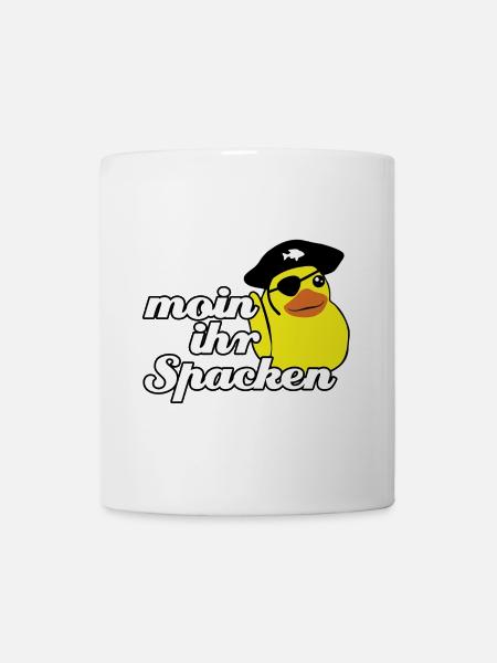 moin ihr spacken - Tasse - Weiß