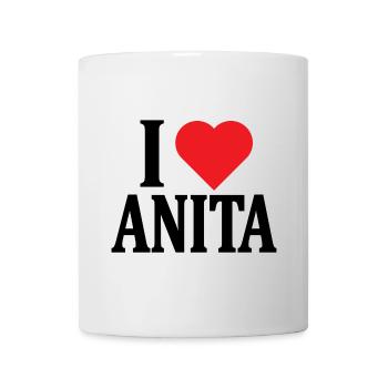 T-Shirt Ich liebe Anita T-Shirt Geschenkidee - Tasse - Weiß - Vorne