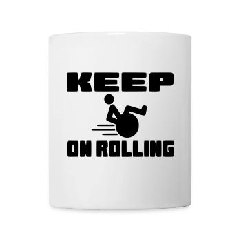 Keep rolling with your wheelchair # - Mug - white - Front