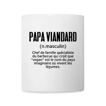 Papa Viandard : Définition - Humour - Mug blanc - blanc - Devant