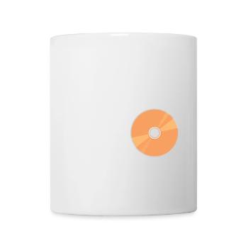 DJ Figure avec disques et notes musicales - Mug blanc - blanc - Devant