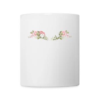 Rose Flowers Leaves - Mug - white - Front